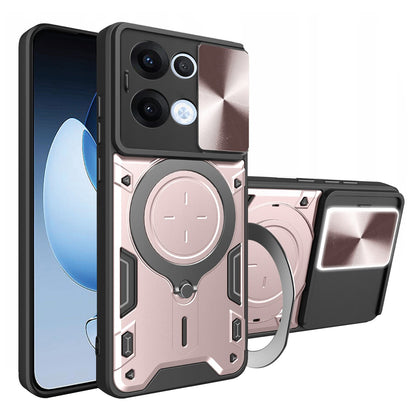 Etui na Oppo Reno13, Techsuit, CamGuard Pro, Różowo-Złoty