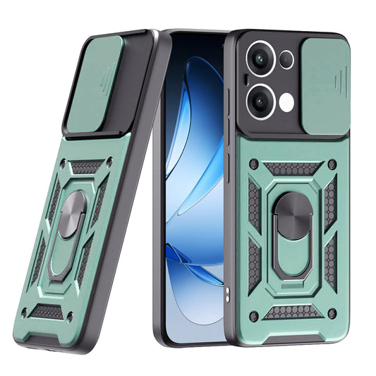 Etui na Oppo Reno13, Techsuit, CamShield, Zielony