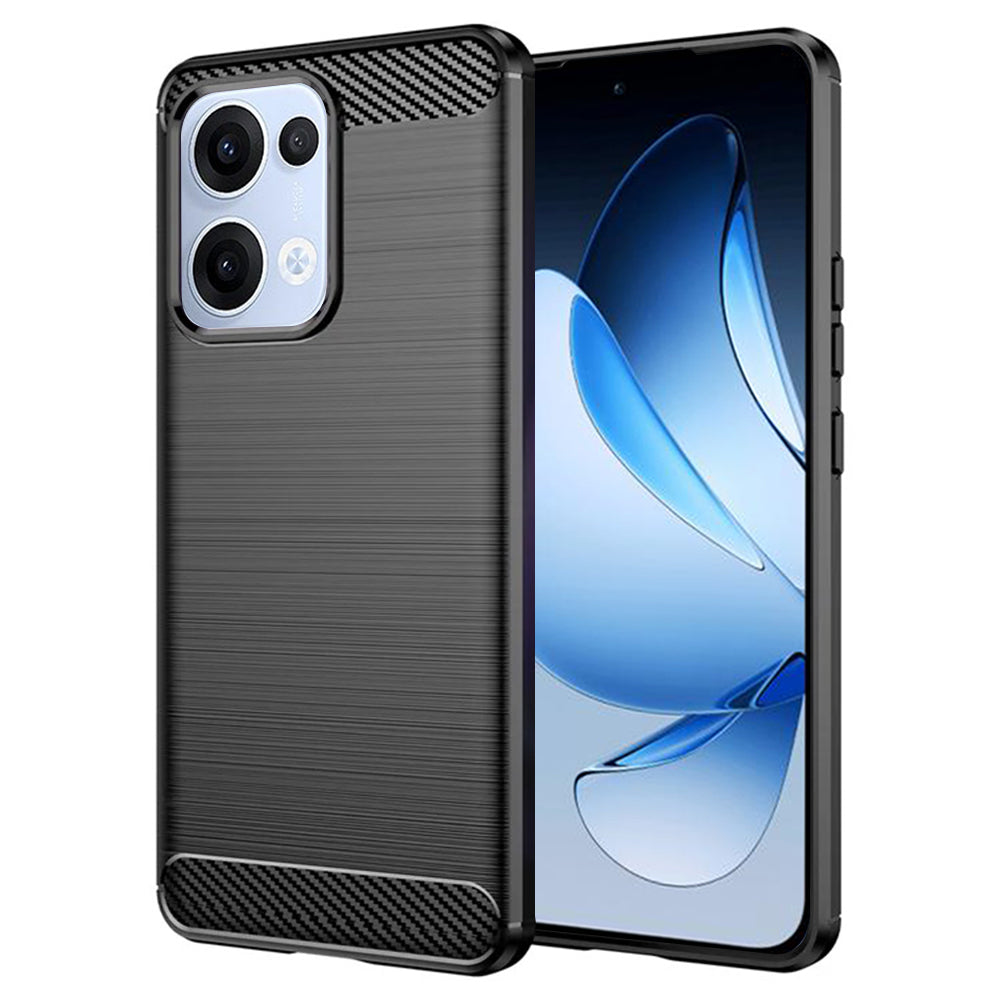 Etui na Oppo Reno13, Techsuit, Carbon, Czarny