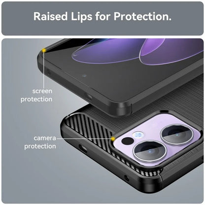 Etui na Oppo Reno13, Techsuit, Carbon, Czarny