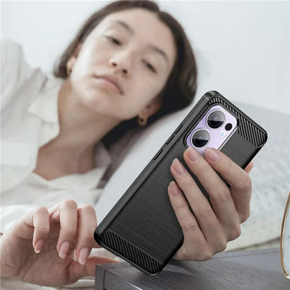 Etui na Oppo Reno13, Techsuit, Carbon, Czarny