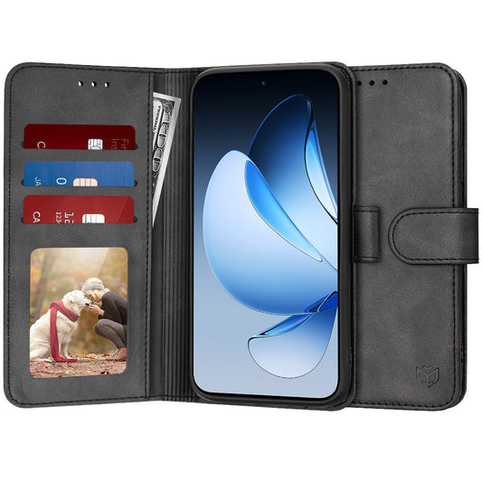 Etui na Oppo Reno13, Techsuit, Diary Book, czarne