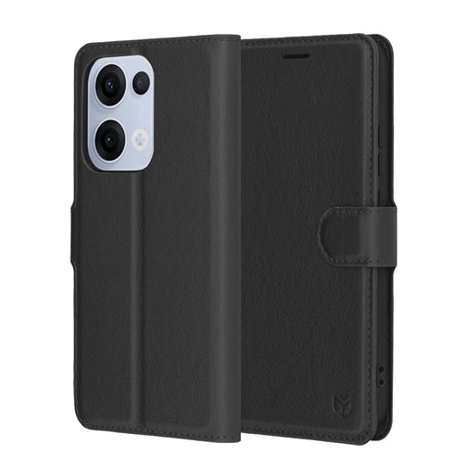 Etui na Oppo Reno13, Techsuit, Leather Folio, czarne