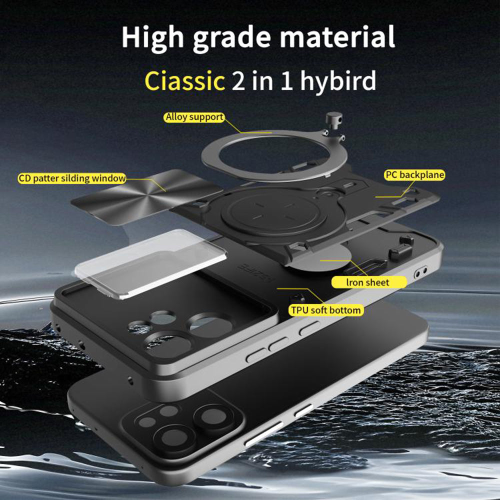 Etui na Oppo Reno14 FS 5G / Reno14 F, Techsuit, CamGuard Pro, Niebieskie