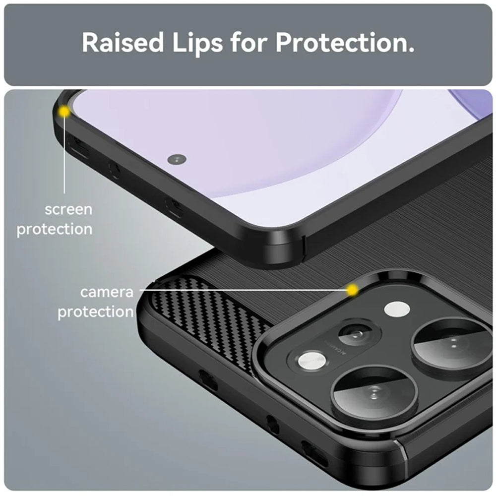 Etui na Oppo Reno14 Pro, Techsuit, Carbon, Czarny