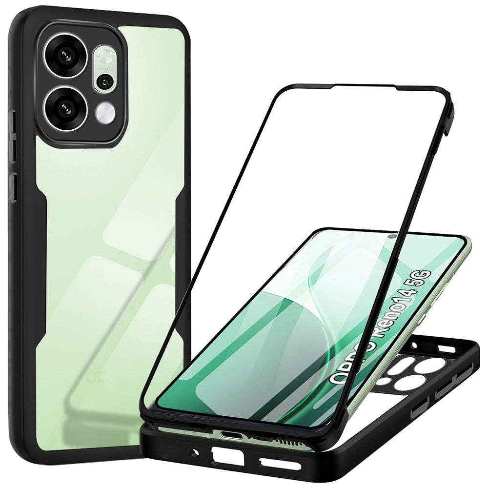 Etui na Oppo Reno14, Techsuit, ColorVerse 360, Czarne