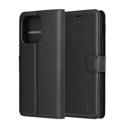 Etui na Oppo Reno14, Techsuit, Leather Folio, Czarne