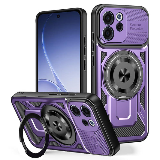 Etui na Oppo Reno15 FS / Reno15 F, Techsuit, RuggedCam, Fioletowy