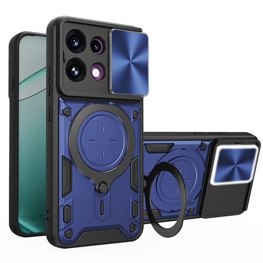 Etui na Oppo Reno16 F / Reno16 FS, Techsuit, CamGuard Pro, Niebieskie