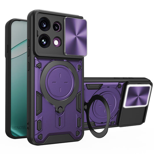 Etui na Oppo Reno16 F / Reno16 FS, Techsuit, CamGuard Pro, Fioletowy