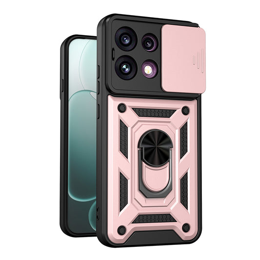Etui na Oppo Reno16 F / Reno16 FS, Techsuit, CamShield, Różowo-Złoty