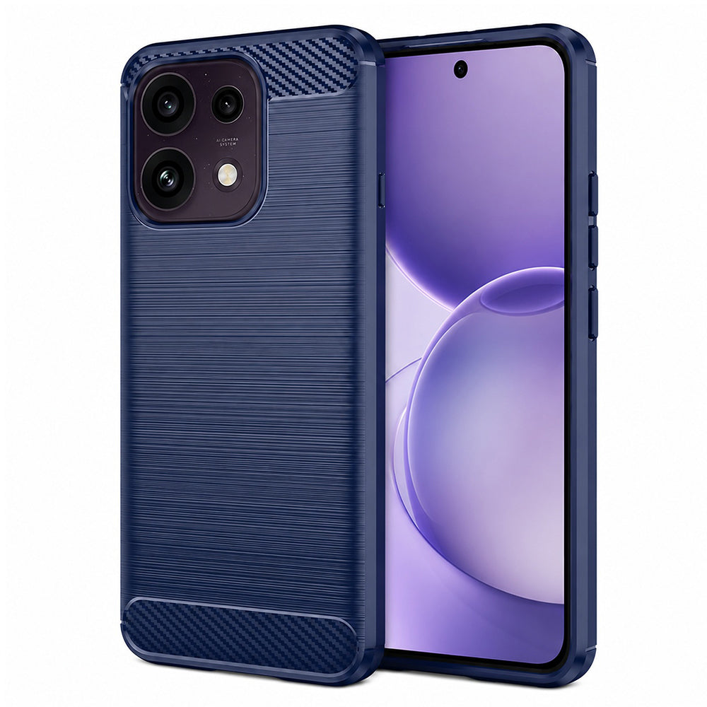 Etui na Oppo Reno16 F / Reno16 FS, Techsuit, Carbon, Niebieskie
