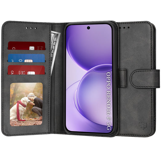 Etui na Oppo Reno16 F / Reno16 FS, Techsuit, Diary Book, czarne