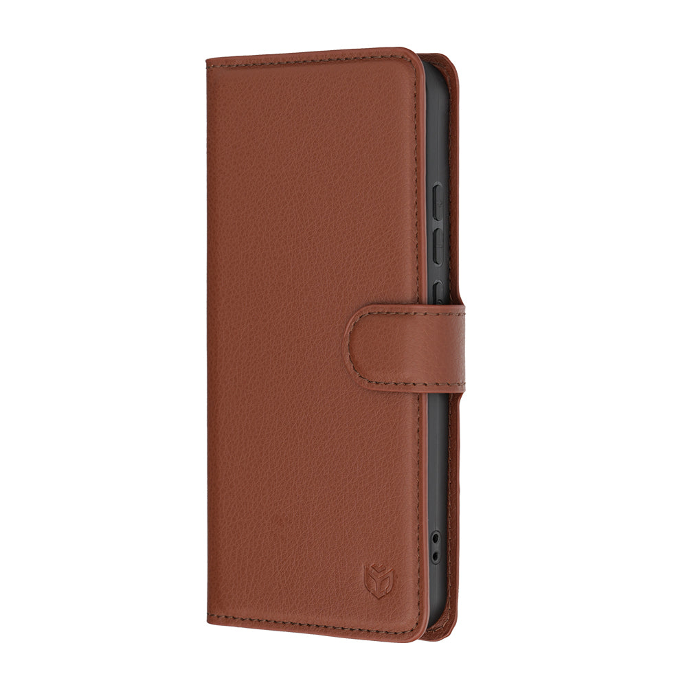 Etui na Oppo Reno16 F / Reno16 FS, Techsuit, Leather Folio, Brązowe