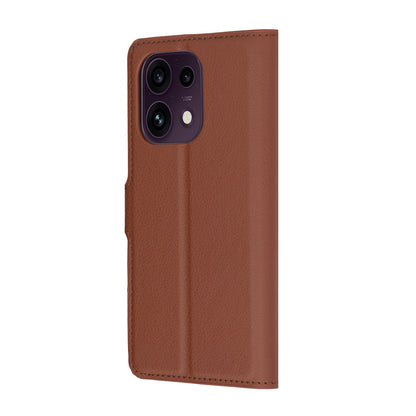 Etui na Oppo Reno16 F / Reno16 FS, Techsuit, Leather Folio, Brązowe