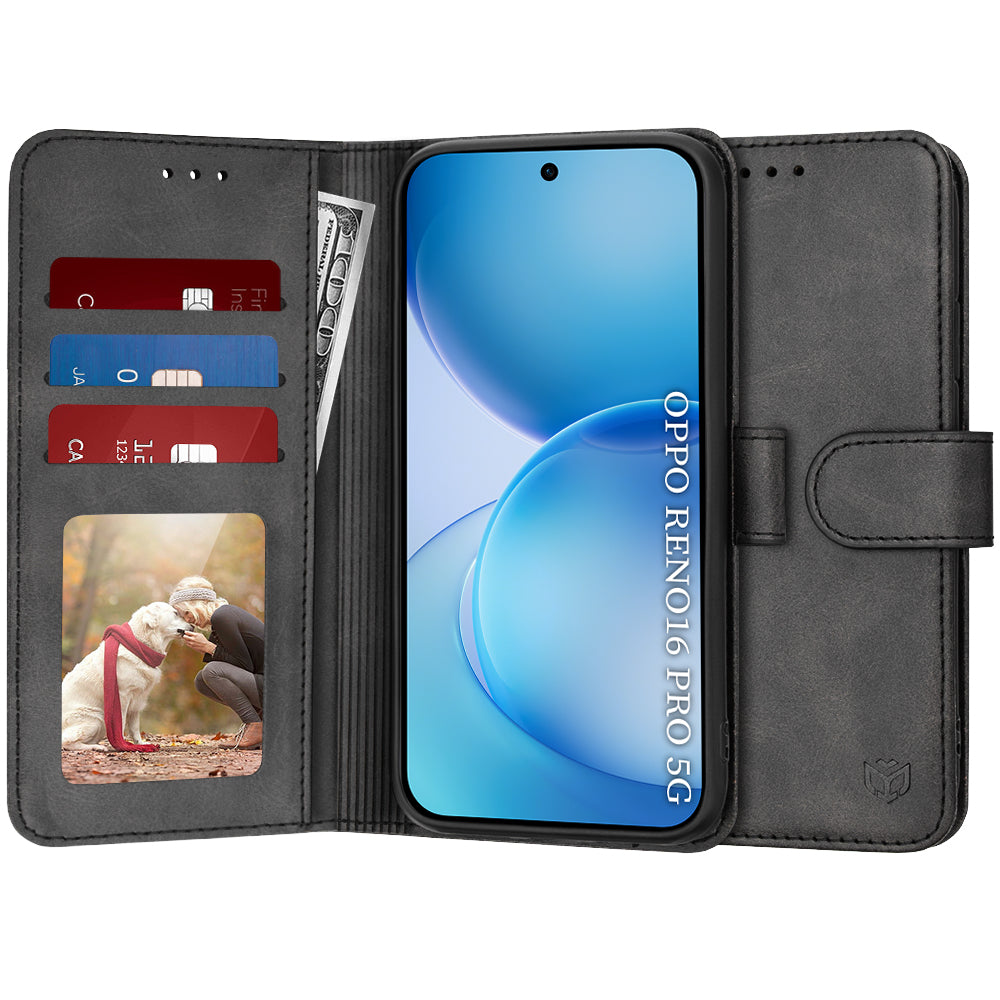 Etui na Oppo Reno16 Pro, Techsuit, Diary Book, czarne