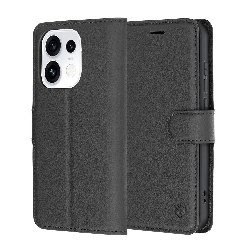 Etui na Oppo Reno16 Pro, Techsuit, Leather Folio, czarne