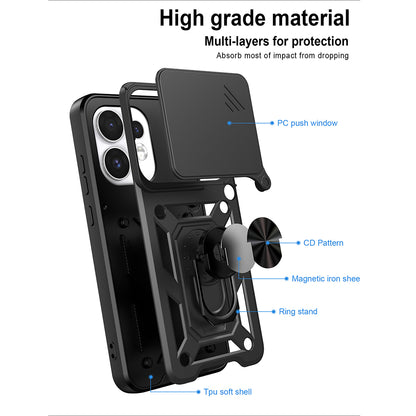 Etui na Oppo Reno16 / Reno16 Pro, Techsuit, CamShield, Różowo-Złoty