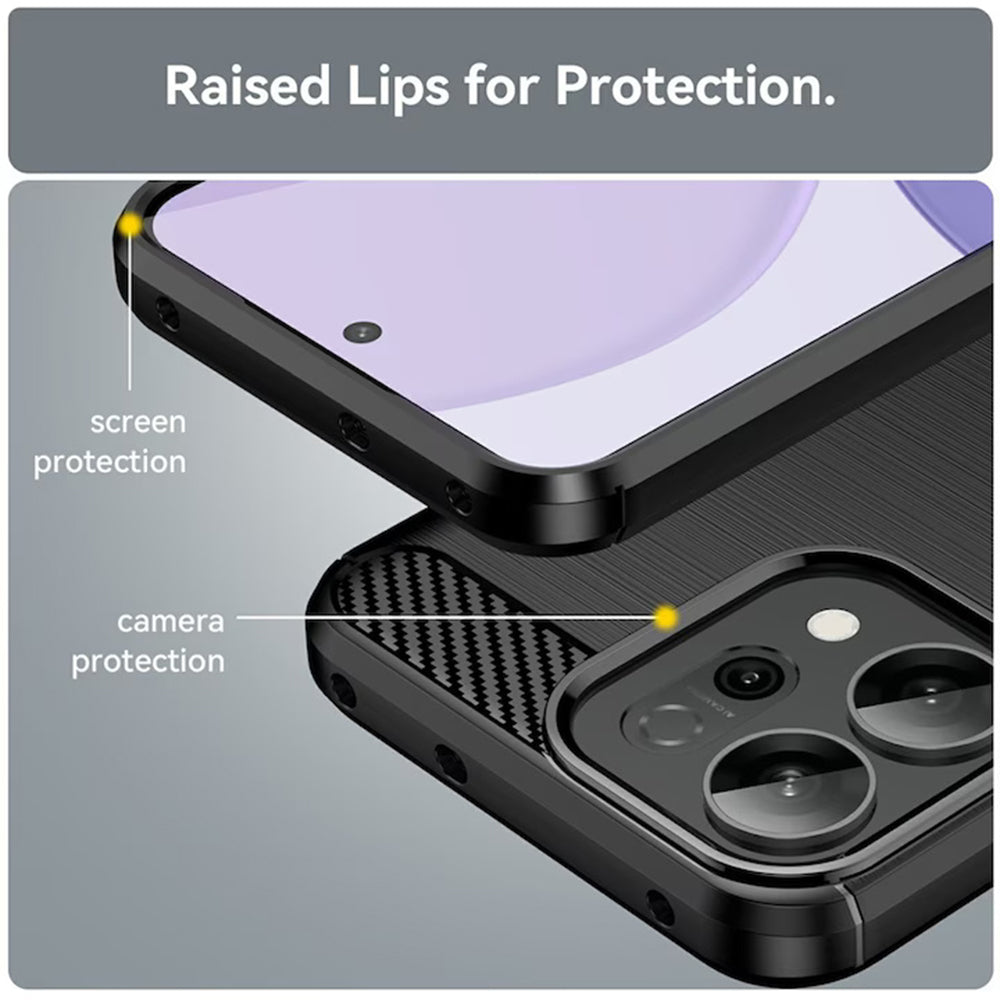 Etui na Oppo Reno16 / Reno16 Pro, Techsuit, Carbon, Niebieskie