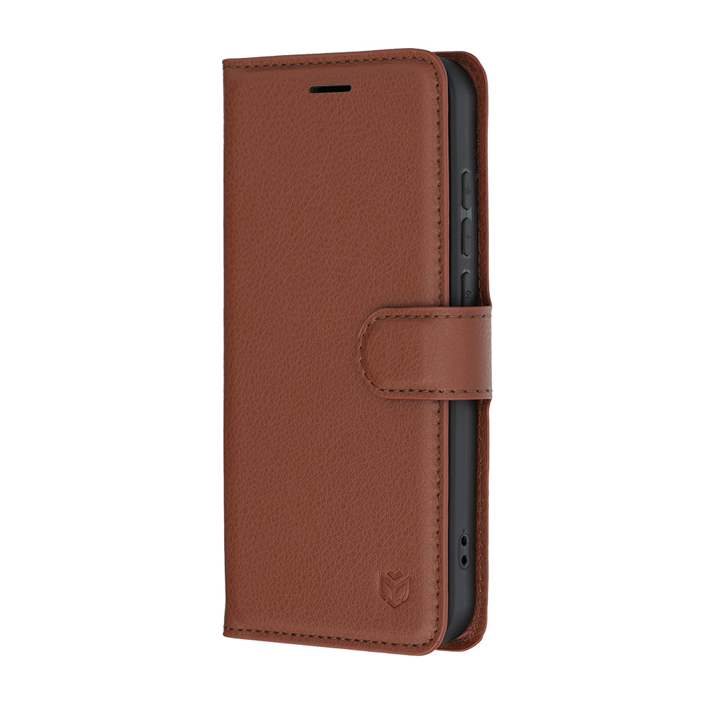 Etui na Oppo Reno16 / Reno16 Pro, Techsuit, Leather Folio, Brązowe