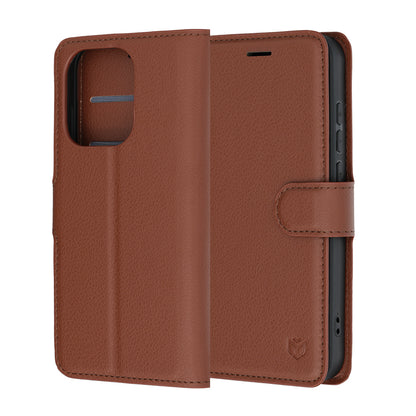 Etui na Oppo Reno16 / Reno16 Pro, Techsuit, Leather Folio, Brązowe