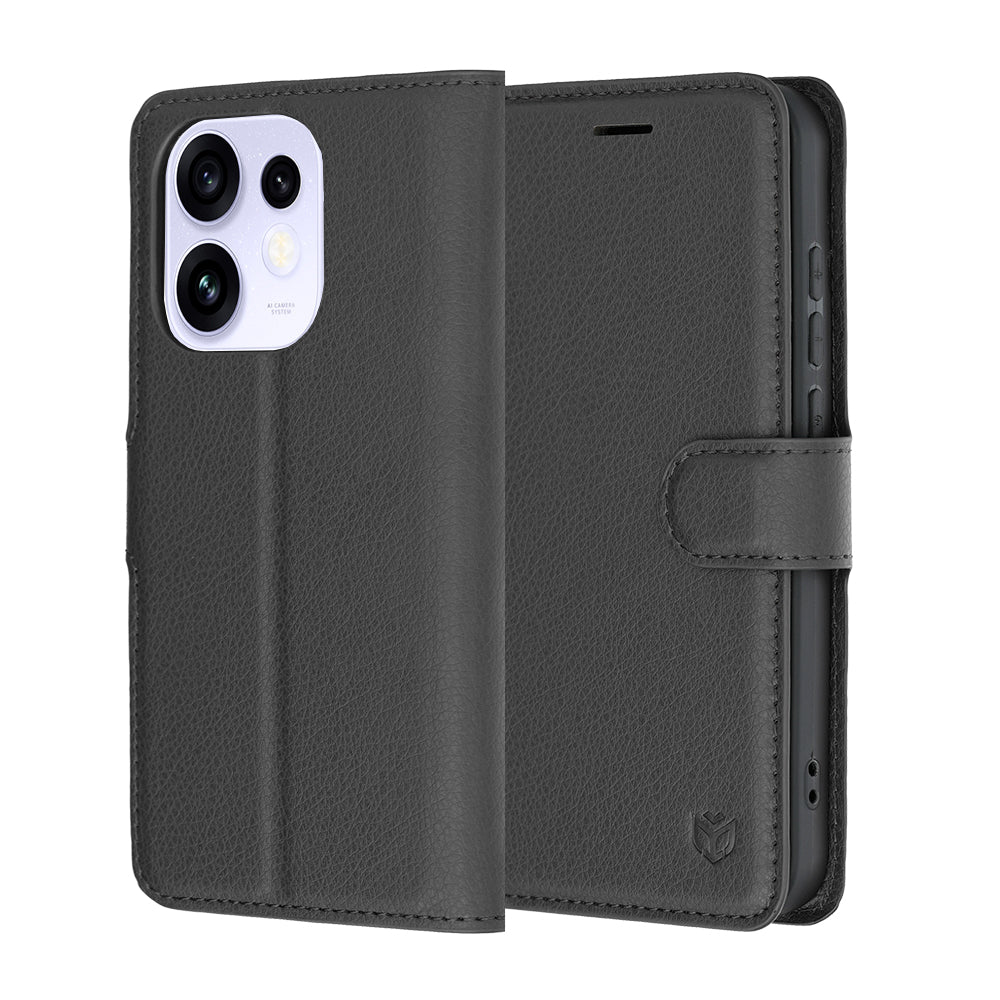 Etui na Oppo Reno16 / Reno16 Pro, Techsuit, Leather Folio, czarne