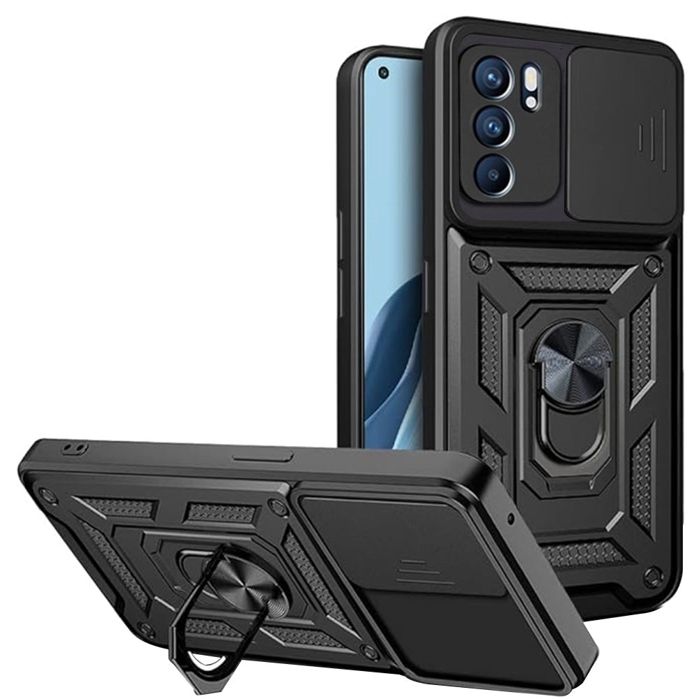 Etui na Oppo Reno6 5G, Techsuit, CamShield, Czarny