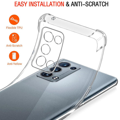 Etui na Oppo Reno6 Pro 5G (Snapdragon), Techsuit, odporne na wstrząsy, przezroczyste