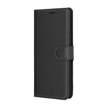 Case for Realme 14 Pro+, Techsuit, Leather Folio, Black