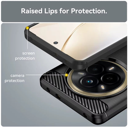 Case for Realme 14 Pro, Techsuit, Carbon, Black