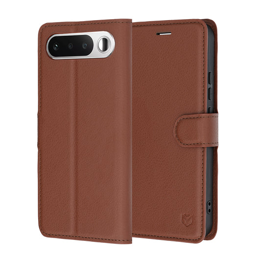 Etui na Realme 16, Techsuit, Leather Folio, Brązowe