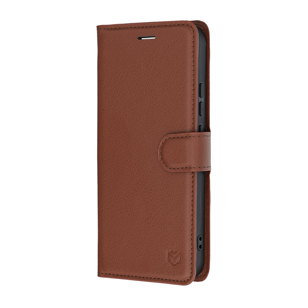 Etui na Realme 16, Techsuit, Leather Folio, Brązowe