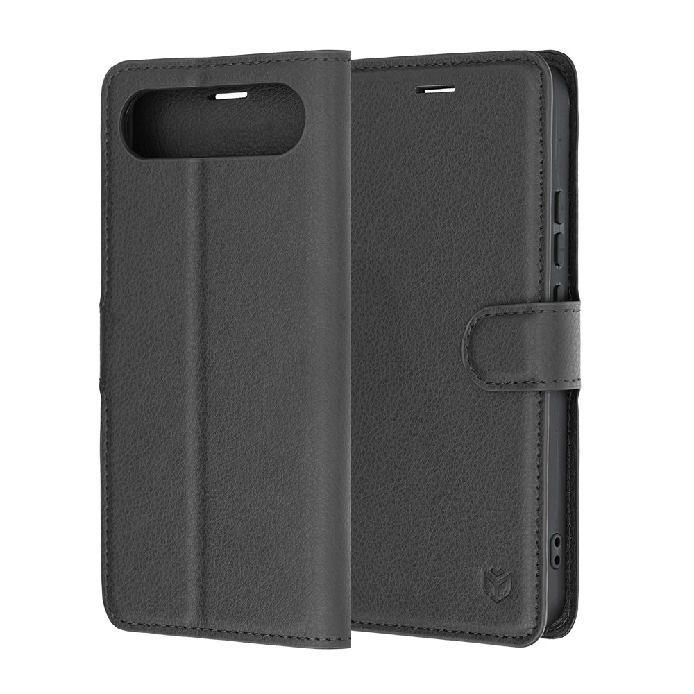Etui na Realme 16, Techsuit, Leather Folio, czarne