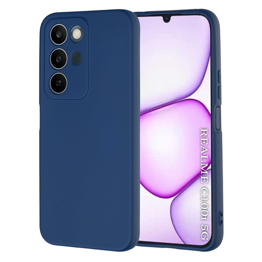 Etui na Realme C100 5G, Techsuit, SoftFlex, Granatowy