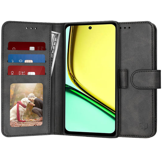 Etui na Realme C67 4G, Techsuit, Diary Book, czarne