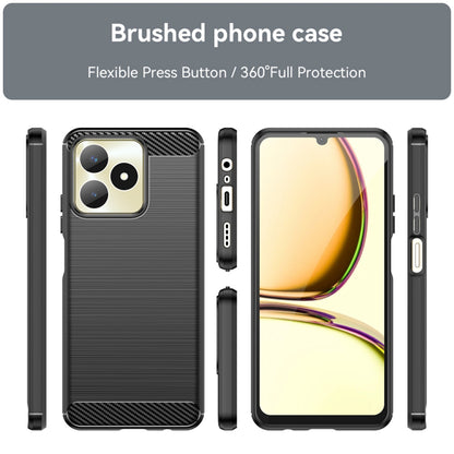 Etui na Realme Note 50 / C51, Techsuit, Carbon, Czarny