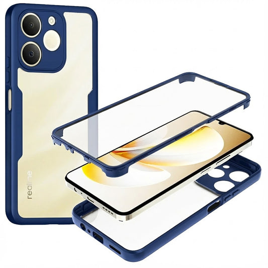 Etui na Realme Note 70T, Techsuit, ColorVerse 360, Niebieskie