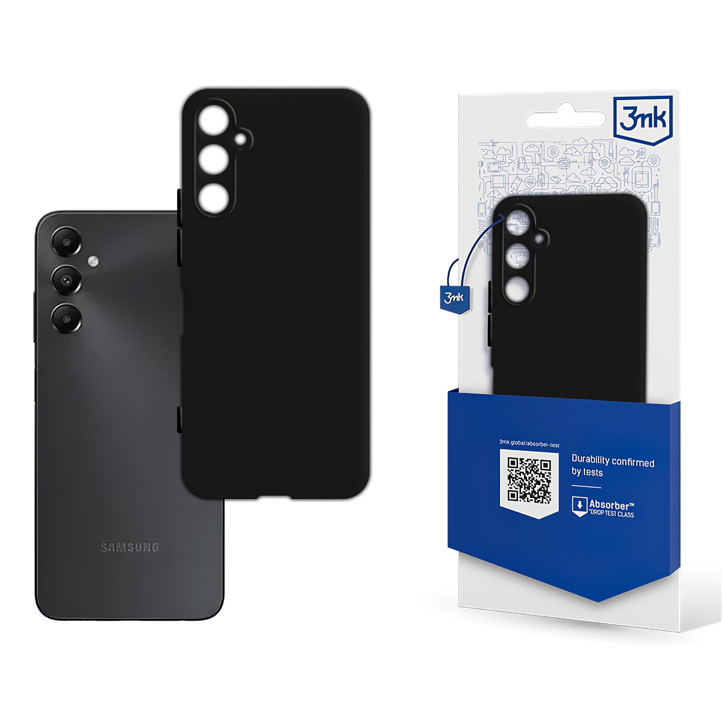 Etui do Samsung Galaxy A05s A057, 3MK, Czarny Matowy