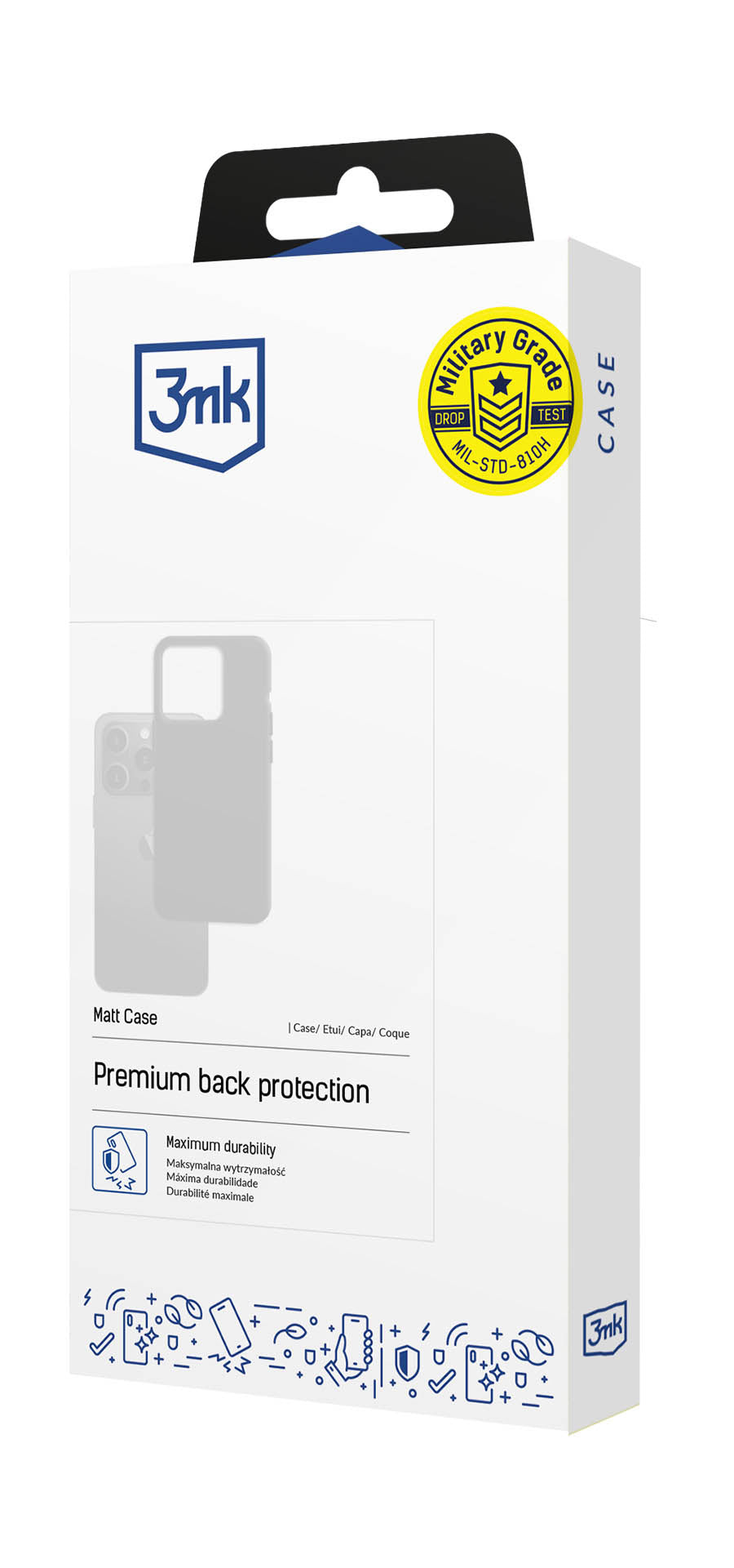 Etui na Samsung Galaxy A16 5G A166 / A16 4G A165, 3MK, Czarne Matowe