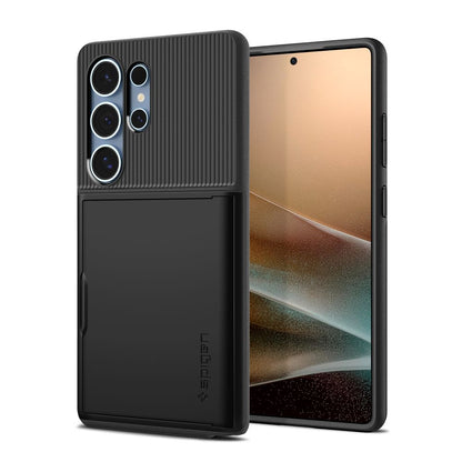 Etui na Samsung Galaxy S25 Ultra S938, Spigen, Slim Armor CS, Czarne ACS08967