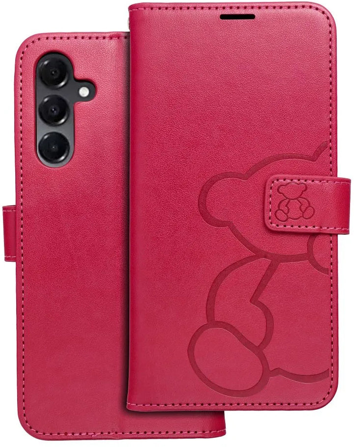 Etui na Samsung Galaxy A16 5G A166, OEM, MEZZO Teddy Bear, Magenta
