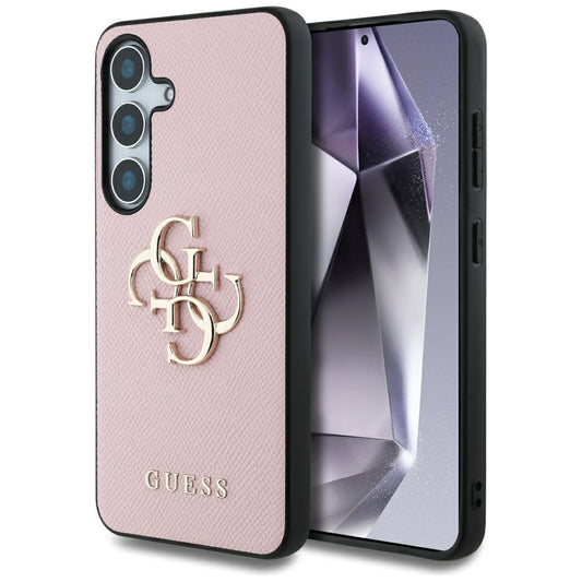 Etui na Samsung Galaxy S25+ S936, Guess, 4G Grained Big and Classic Logo, Różowy, Odnowione