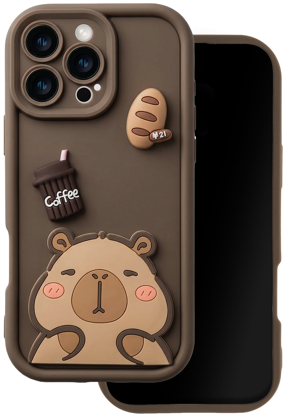 Case for Samsung Galaxy S25 Ultra S938, OEM, Ultra Trendy 3D Capybara, Brown