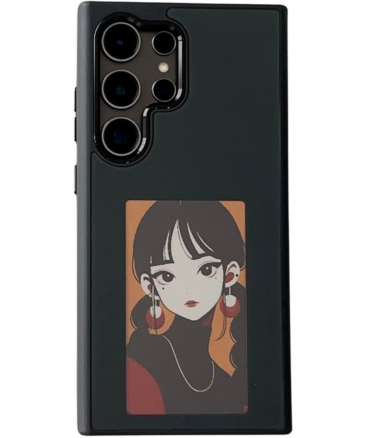 Etui do Samsung Galaxy S24 Ultra S928, OEM, Wyświetlacz E-Ink na zamówienie, Czarny