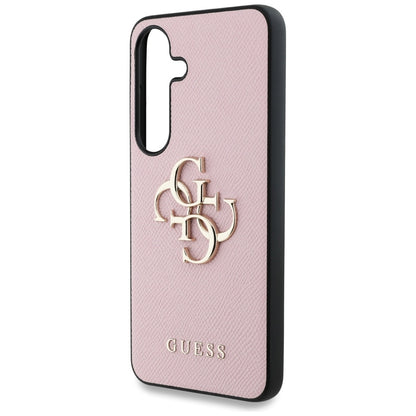 Etui na Samsung Galaxy S25+ S936, Guess, 4G Grained Big and Classic Logo, Różowy, Odnowione