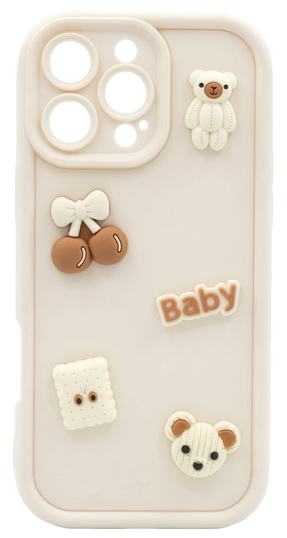 Case for Samsung Galaxy A17 5G, OEM, Ultra Trendy 3D Bear, Beige