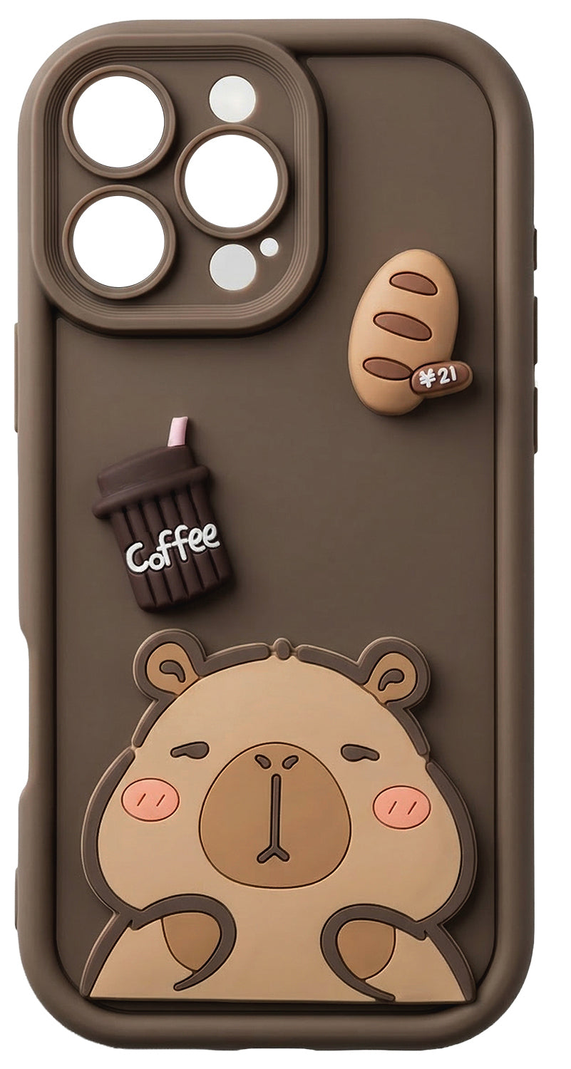 Case for Samsung Galaxy S25 Ultra S938, OEM, Ultra Trendy 3D Capybara, Brown