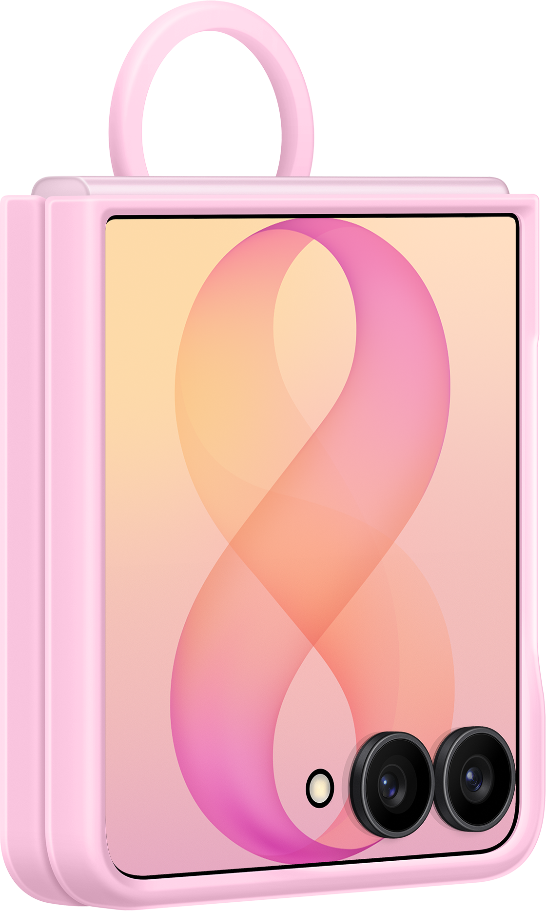 Etui na Samsung Galaxy Z Flip8 F776, silikonowy pierścień magnetyczny, różowy EF-EF776CVEGWW