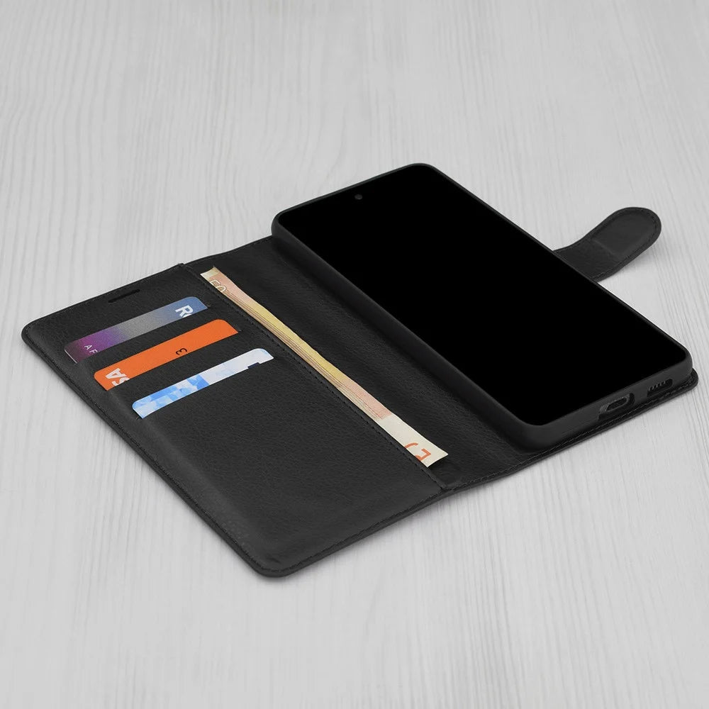 Etui na Samsung Galaxy A56 A566, Techsuit, Leather Folio, czarne
