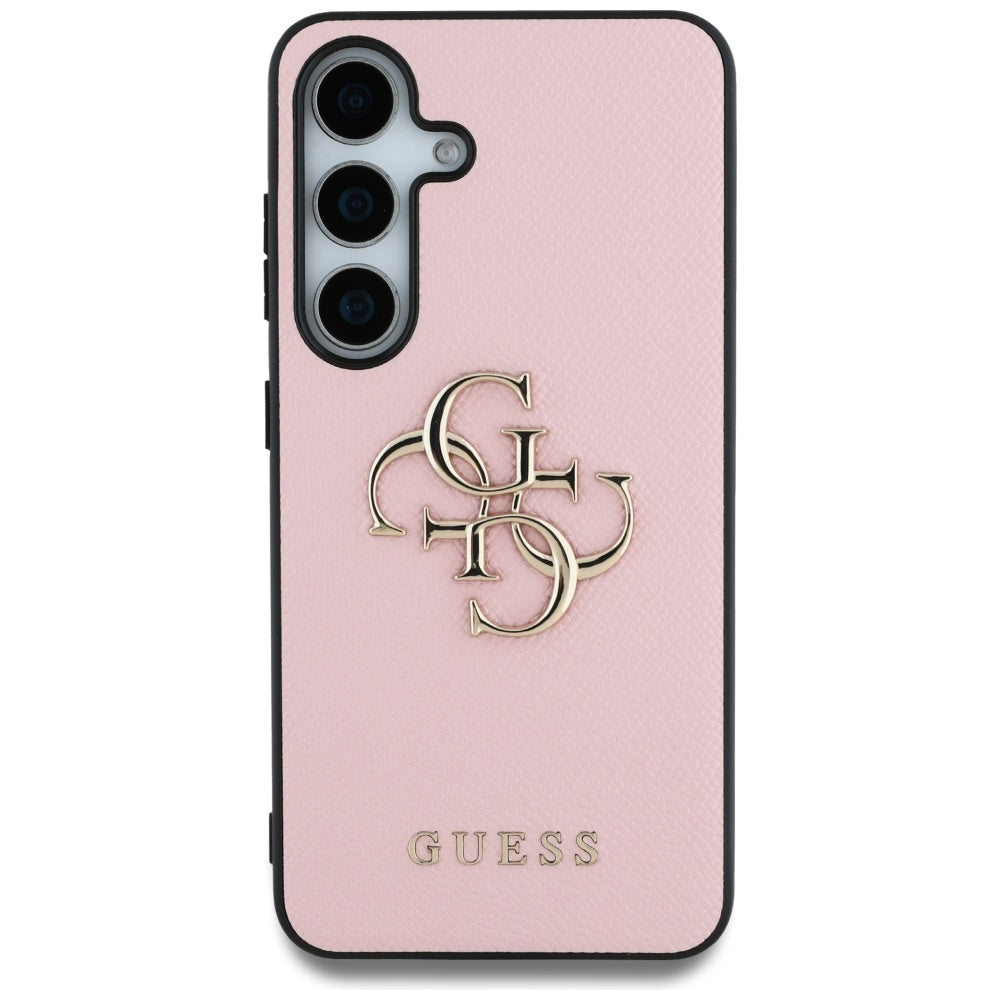 Etui na Samsung Galaxy S25+ S936, Guess, 4G Grained Big and Classic Logo, Różowy, Odnowione